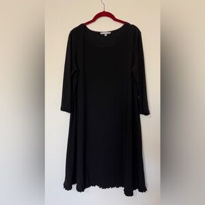 Black flowy dress. Comfortable and pretty